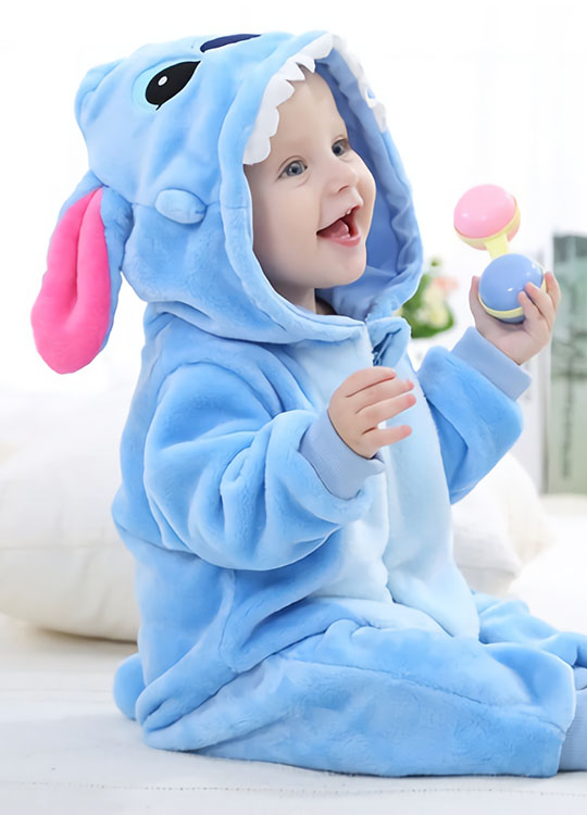 Pyjama à Manches sulfpour Enfant, Combinaison Stitch, Vêtement de