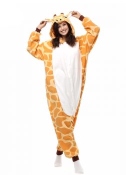 Pyjama Combinaison Girafe Vue De Face Avec Capuche 3