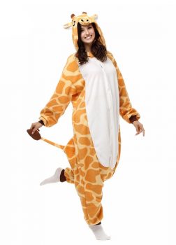 Pyjama Combinaison Girafe Vue De Face Avec Capuche 2